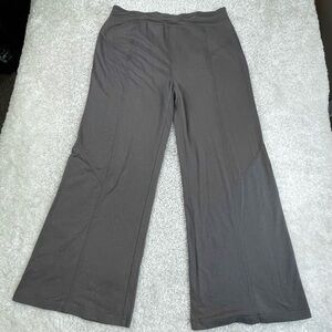 Soft Surroundings Pants Size L Gray Wide Leg Soft Flowy Lyocell Cotton Pull On
